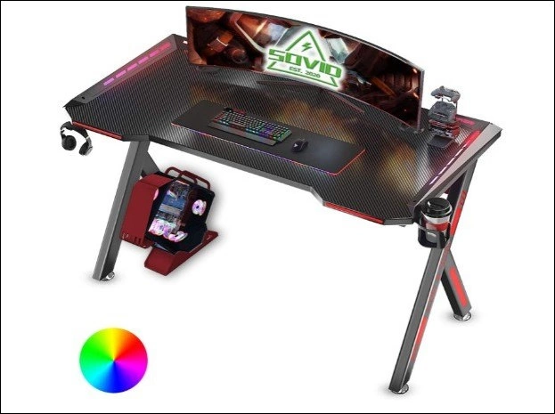 SOViD Gaming Desk with LED RGB Lights