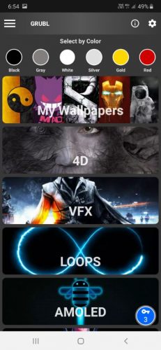 GRUBL: Huge collection of live wallpaper app for android 