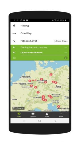  Komoot: Most loved app to plan running trails nearby
