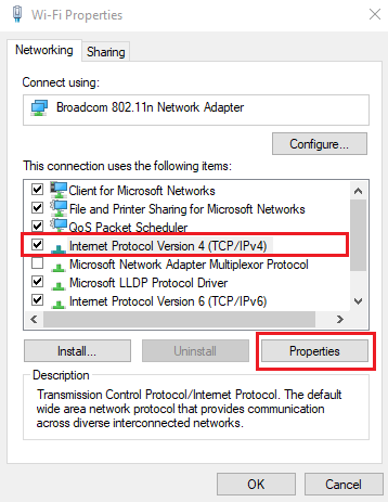   suchen "Internetprotokoll Version 4 (TCP/IPv4)