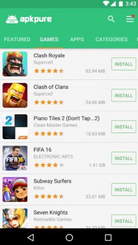 APK Pure third party app store