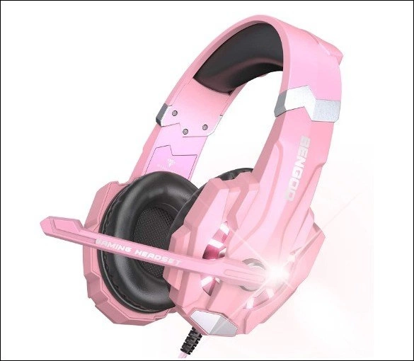 BENGOO G9000 Professional Pink Gaming Headset