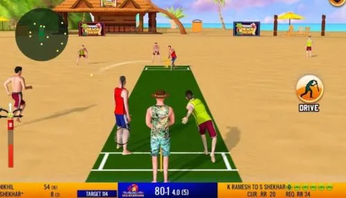 Friends Beach Cricket: Best fun cricket game for android