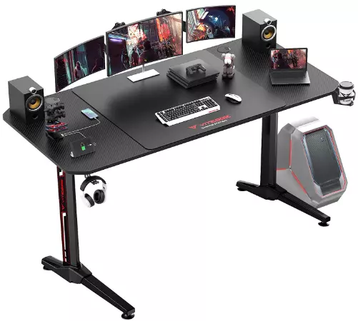 VIT 63 Inch Ergonomic Gaming Desk For Dual Monitors