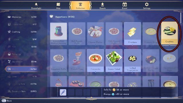 How to Make Crudites in Disney Dreamlight Valley 