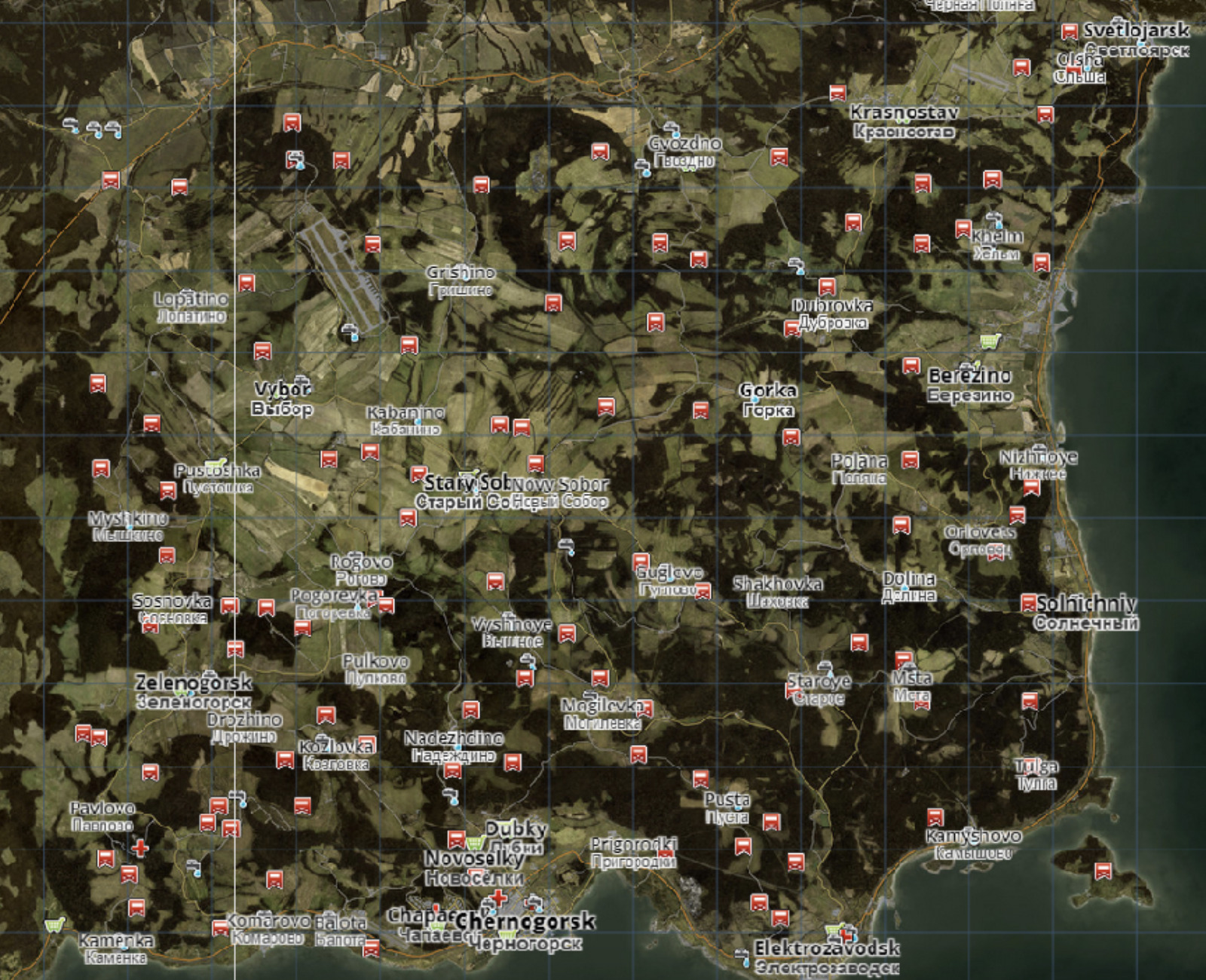 Scale Replica of Chernarus (DayZ) Minecraft Map